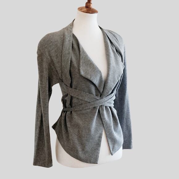 Magdalena Valevska Wrap Jersey Blazer Top | Size 8 | Made in Australia - Picture 1 of 6